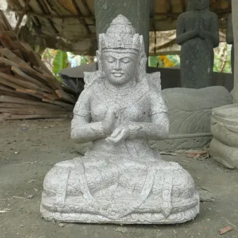 Sitzender Dewi Sri, Position Chakra beim Drehen des Rades, ca. 48cm Höhe 